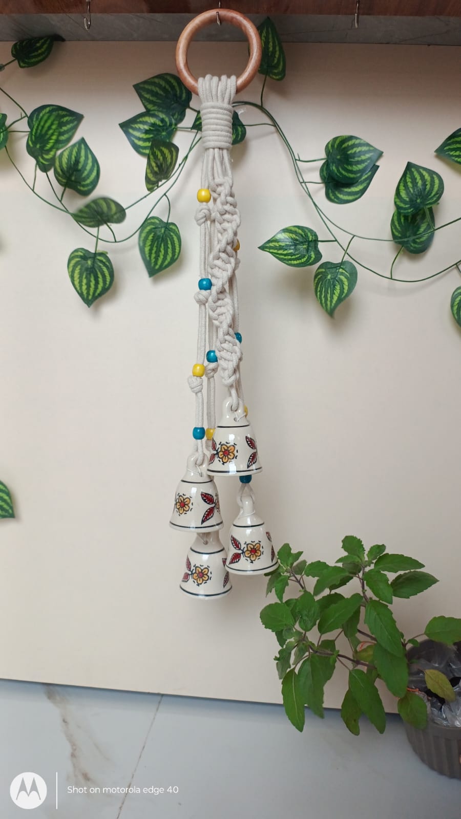 Harmony Loom Chime | Set of 4 Bells | Red Flower - Image 3