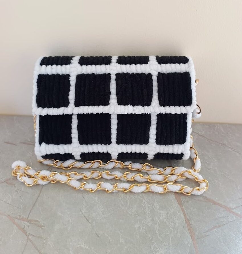 Velvet Grid Luxe Mini Bag