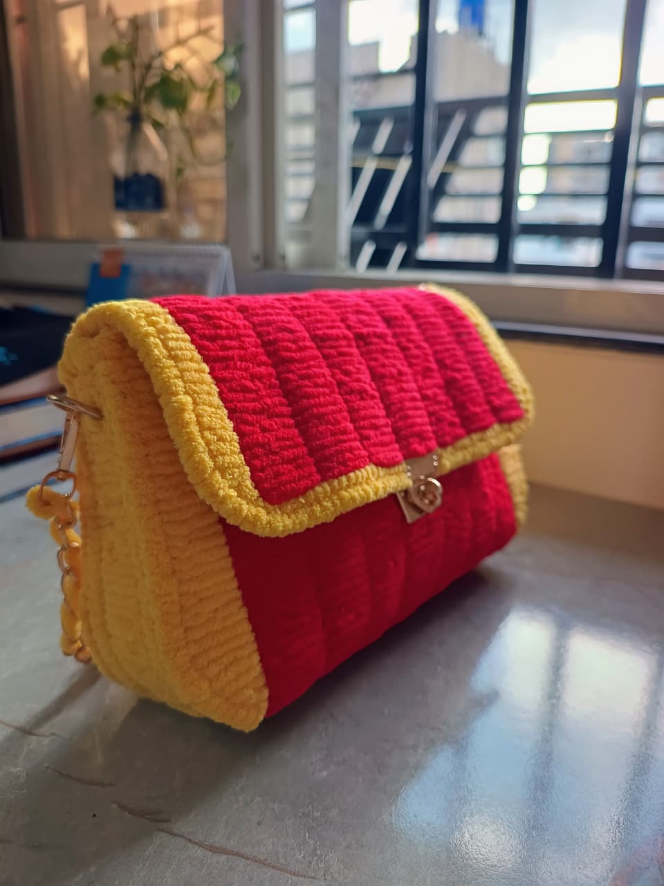 Sling Bag (Red &Yellow) - Image 4