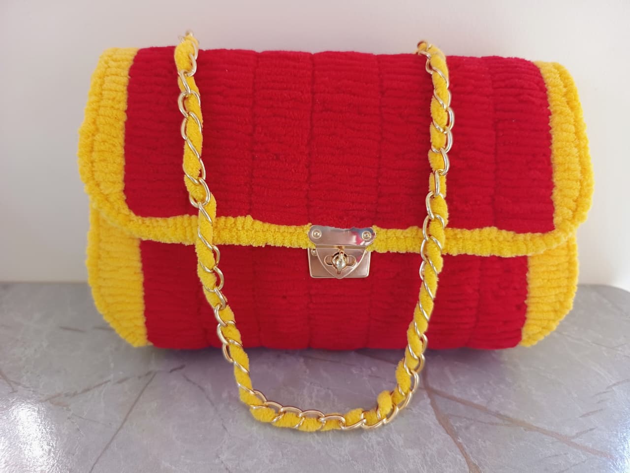 Sling Bag (Red &Yellow) - Image 3