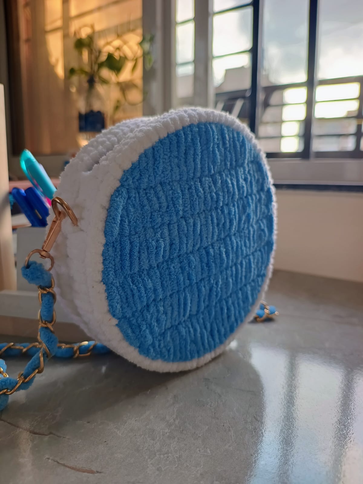 Aqua Circle Sling Bag - Image 5