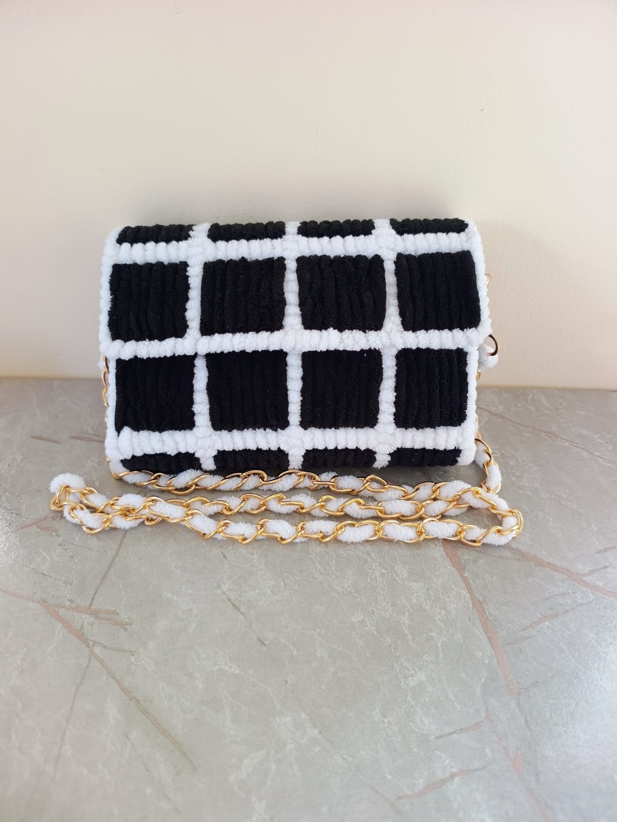 Velvet Grid Luxe Mini Bag - Image 2